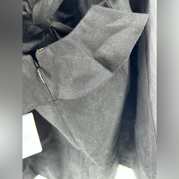 Zimmermann Postcard Tie Back Mini Dress in Linen Black Size AU 2 US 8 NWT - Picture 7 of 13